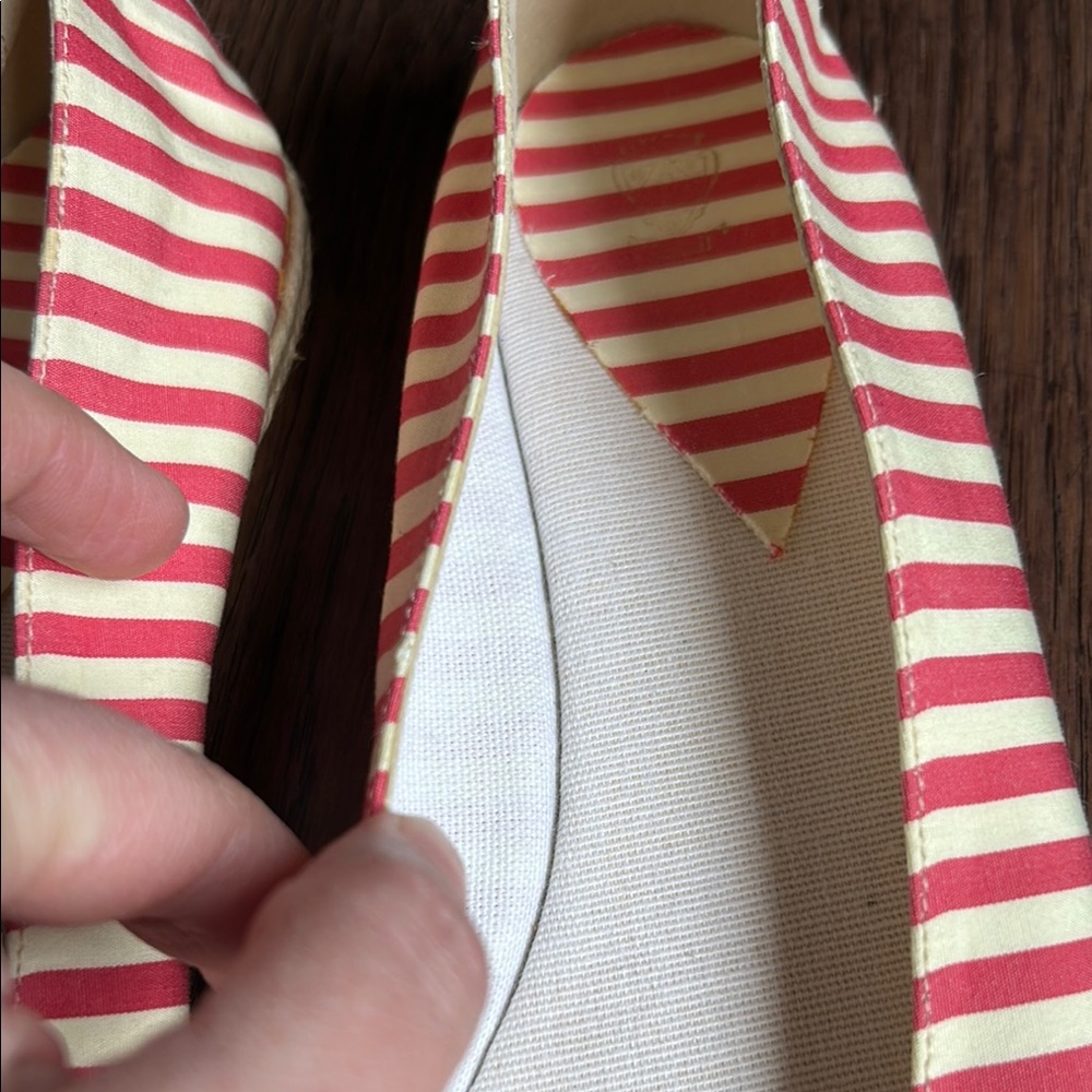 Vintage Gucci Red and White Striped Women's Flats Sz 40 - Picture 12 of 12